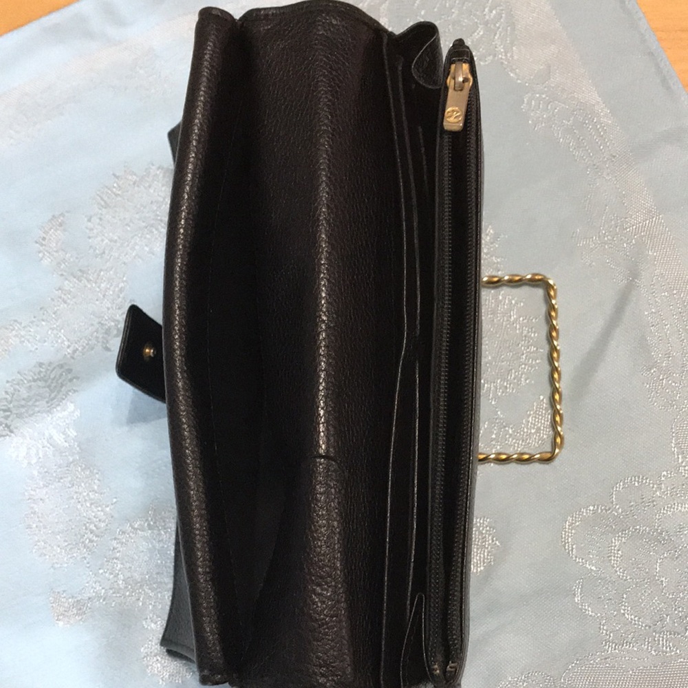 Lonchamp Vintage Black Leather Wallet - Picture 12 of 16